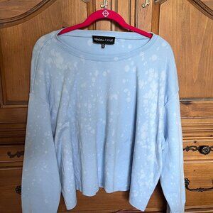 KENDALL + KYLIE Women's Light Blue Crewneck Sweatshirt